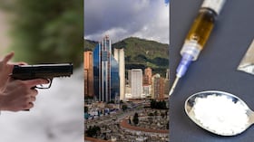 Imagen de referencia de Bogotá, arma de fuego y drogas.