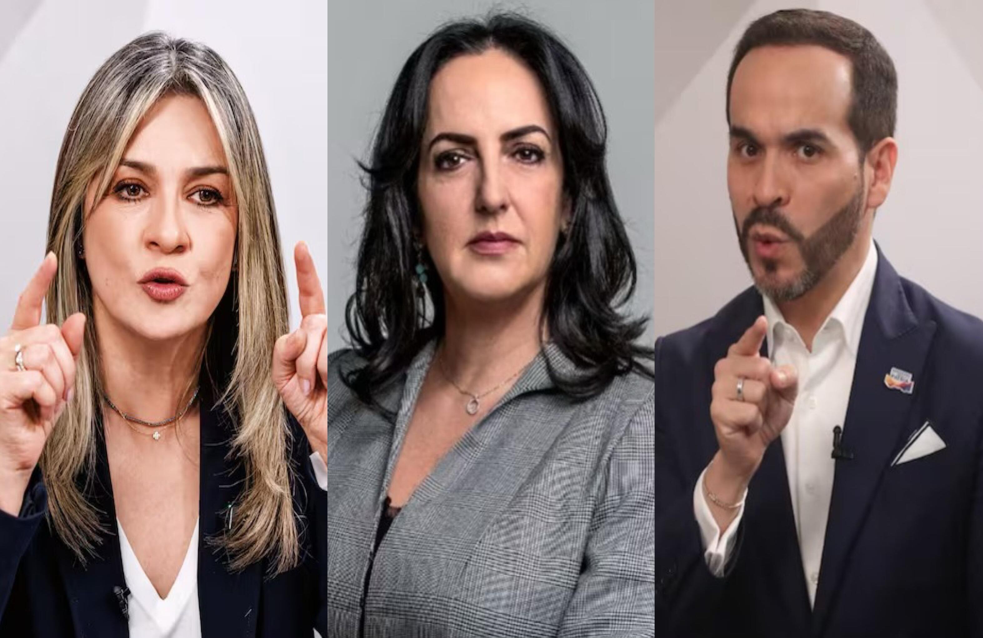 Vicky Dávila, María Fernanda Cabal y Abelardo de la Espriella.