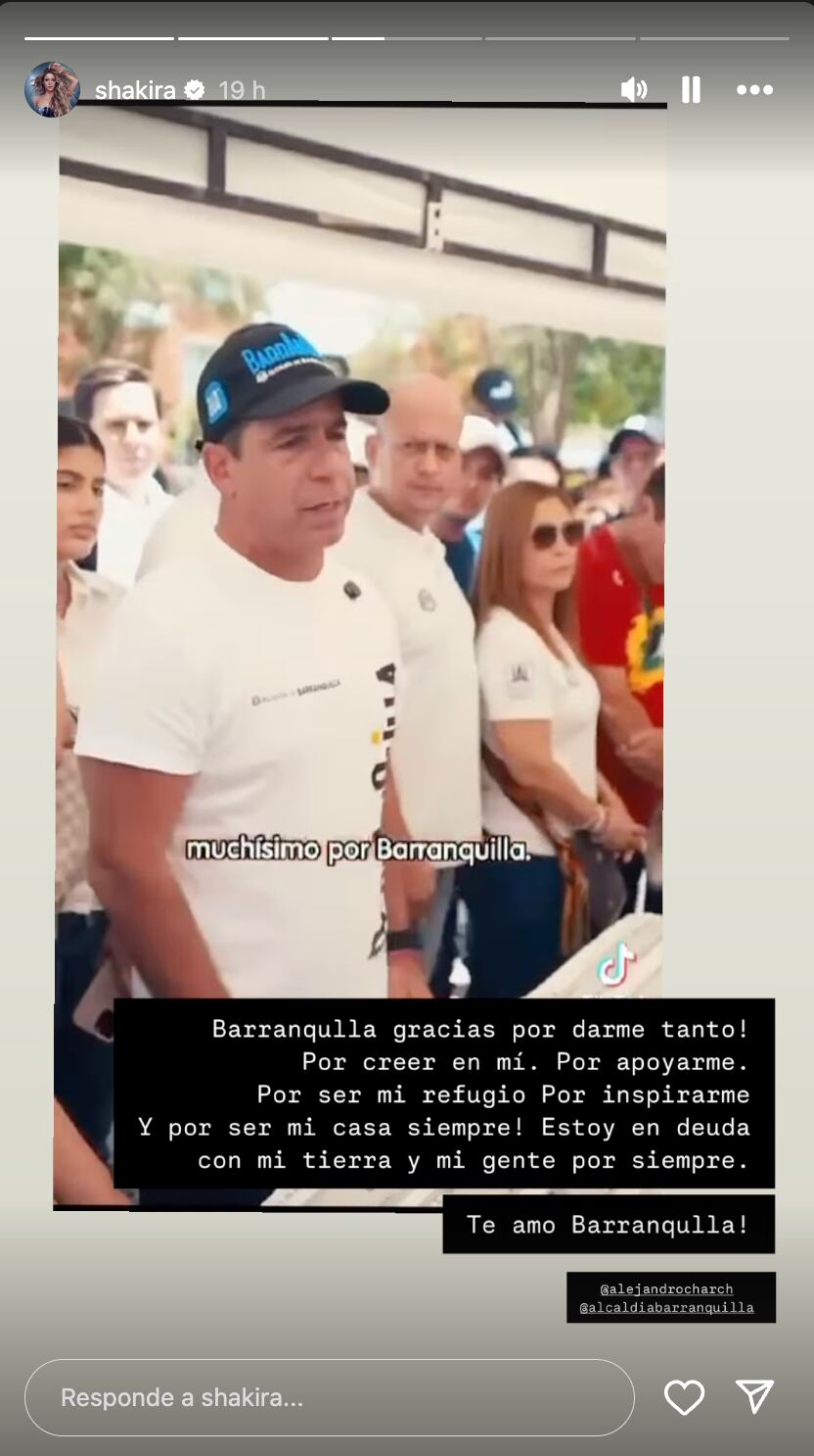 Shakira reaccionó al conocer que vía en Barranquilla llevará su nombre.