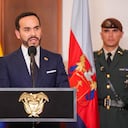 El presidente Abelardo De La Espriella durante un evento en la Escuela Militar de Cadetes José María Córdova.