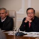 El presidente Gustavo Petro en reunión con su gabinete.