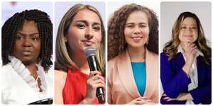 Francia Márquez, Laura Sarabia, Yesenia Olaya y María Fernanda Rojas.