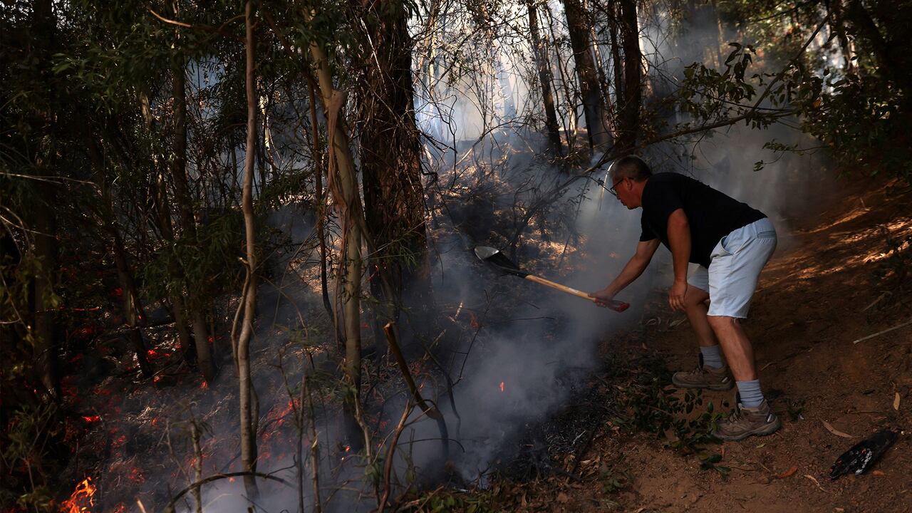 En imágenes : Chile lucha contra los incendios forestales más mortíferos registrados.