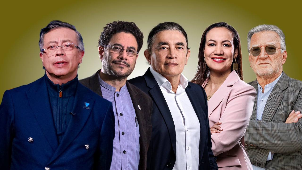 Gustavo Petro, Iván Cepeda, Gustavo Bolívar, Carolina Corcho, Dagoberto Quiroga