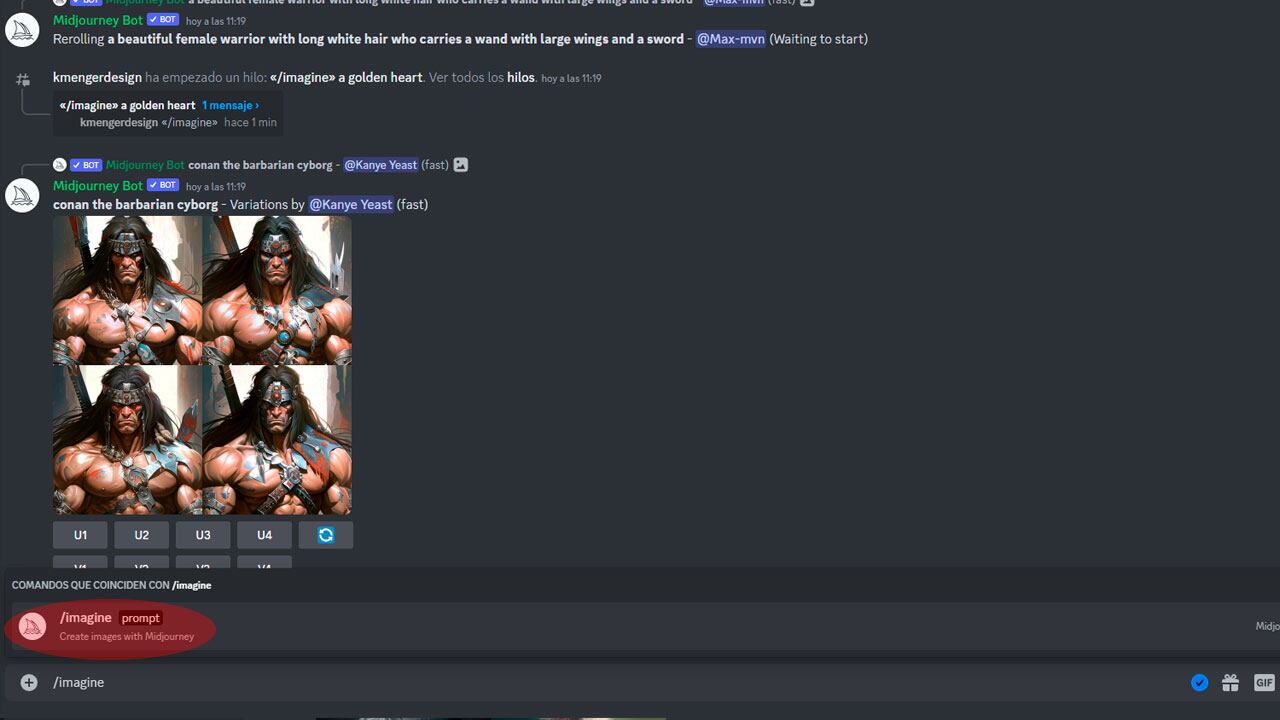A través de un chat los usuarios de Discord pueden pedirle imágenes a la IA de Midjourney