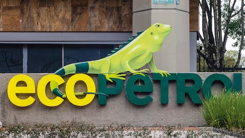 Bogota, Colombia - 19 October 2023. Ecopetrol sign at the company building on the Seventh Avenue in Bogota