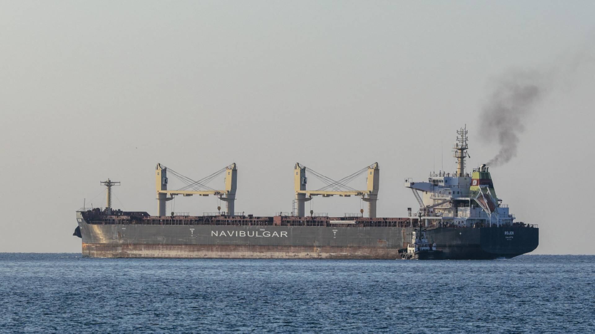 Los barcos están cargados con más de 57.000 toneladas de maíz.