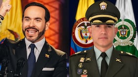 Presidente Abelardo De La Espriella y el comandante de la Policía de Santa Marta.