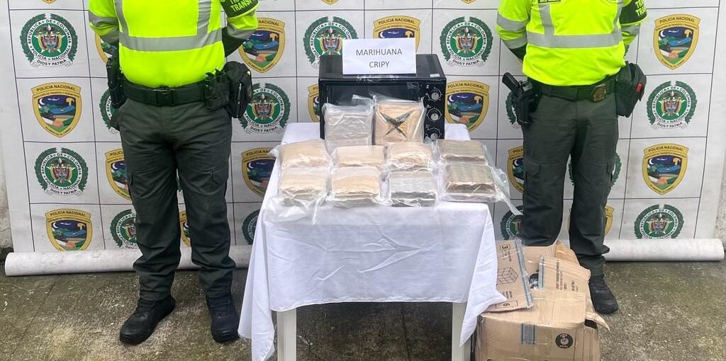 Se hallaron 10 paquetes de marihuana.