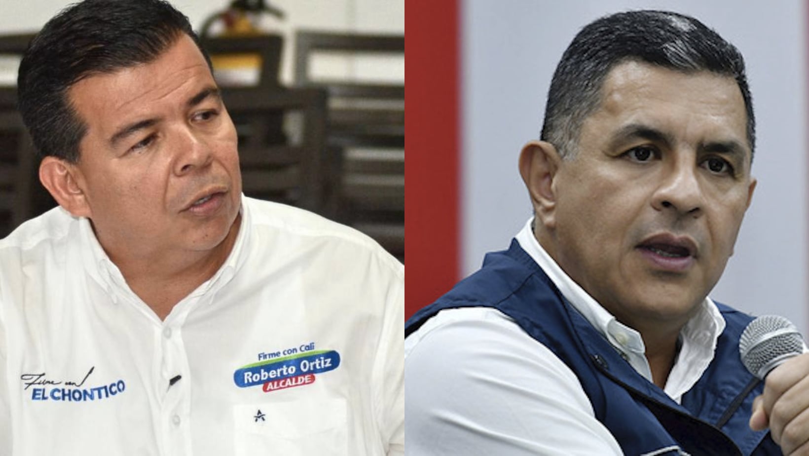 El concejal Roberto Ortiz y el alcalde de Cali, Jorge Iván Ospina.