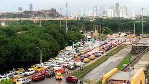 Movilidad en Cartagena a la altura de San Diego en el Centro Histórico
