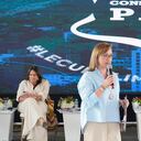 La ministra de las TIC, Carmen Ligia Valderrama, en el taller Construyendo País con el presidente Iván Duque, dio detalles de la tercera fase del programa ‘un TICket para el Futuro'.