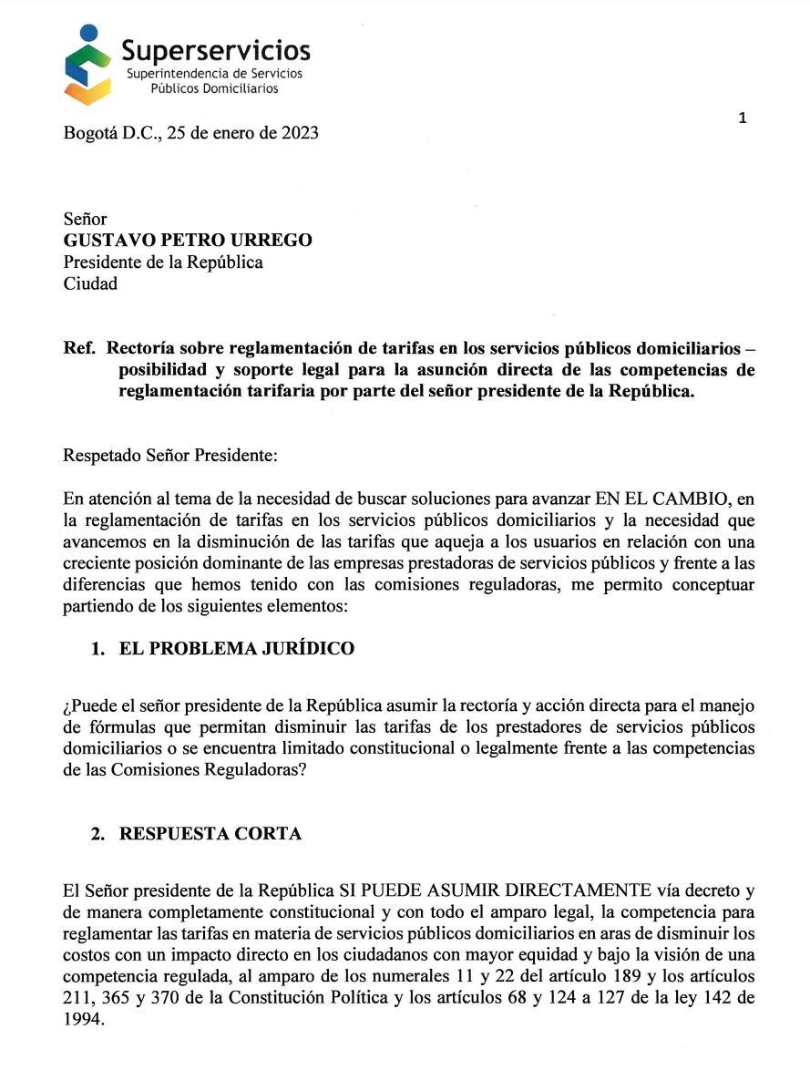 Concepto SuperServicios - Presidente Petro