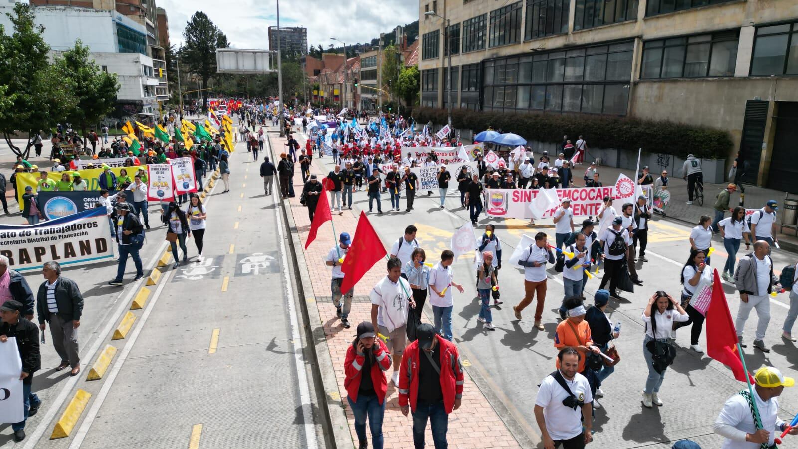 Centrales obreras imágenes con drone