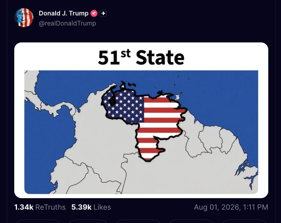 Publicación de Donald Trump