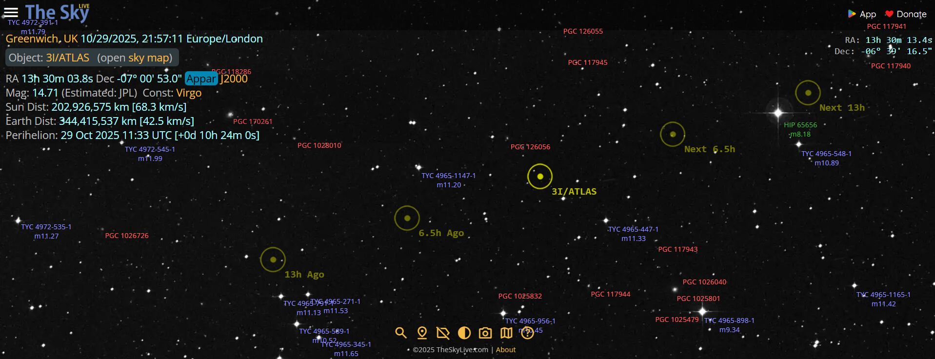El recorrido del cometa 3I/ATLAS está disponible en vivo y genera nuevas preguntas entre astrónomos.