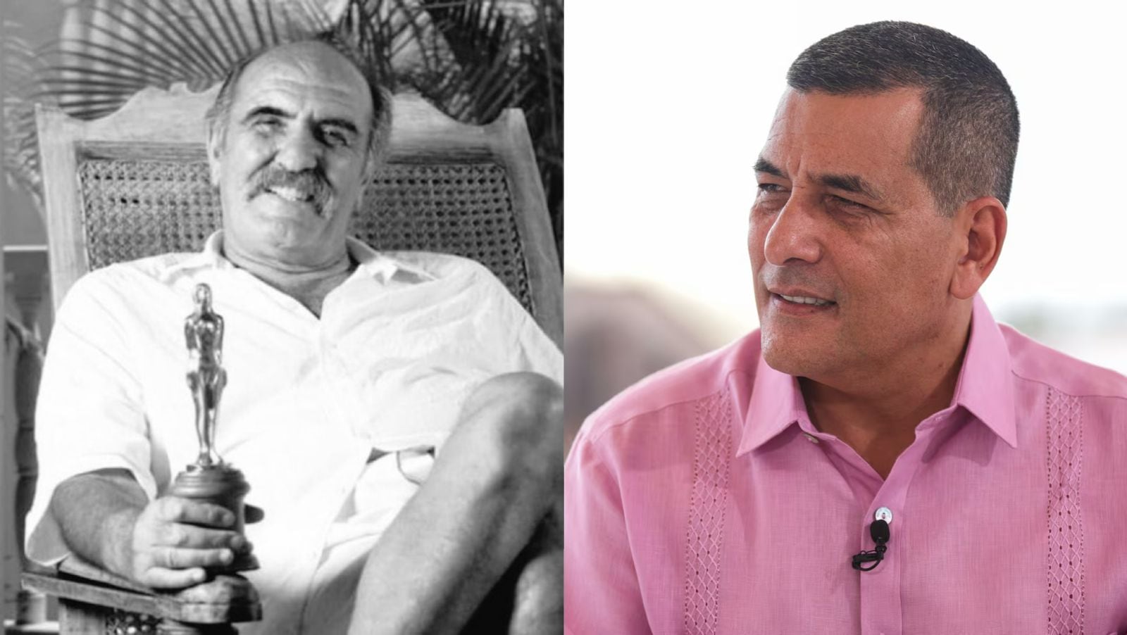 Salvo Basile (Q.E.P.D.) y el alcade de Cartagena, Dumek Turbay.