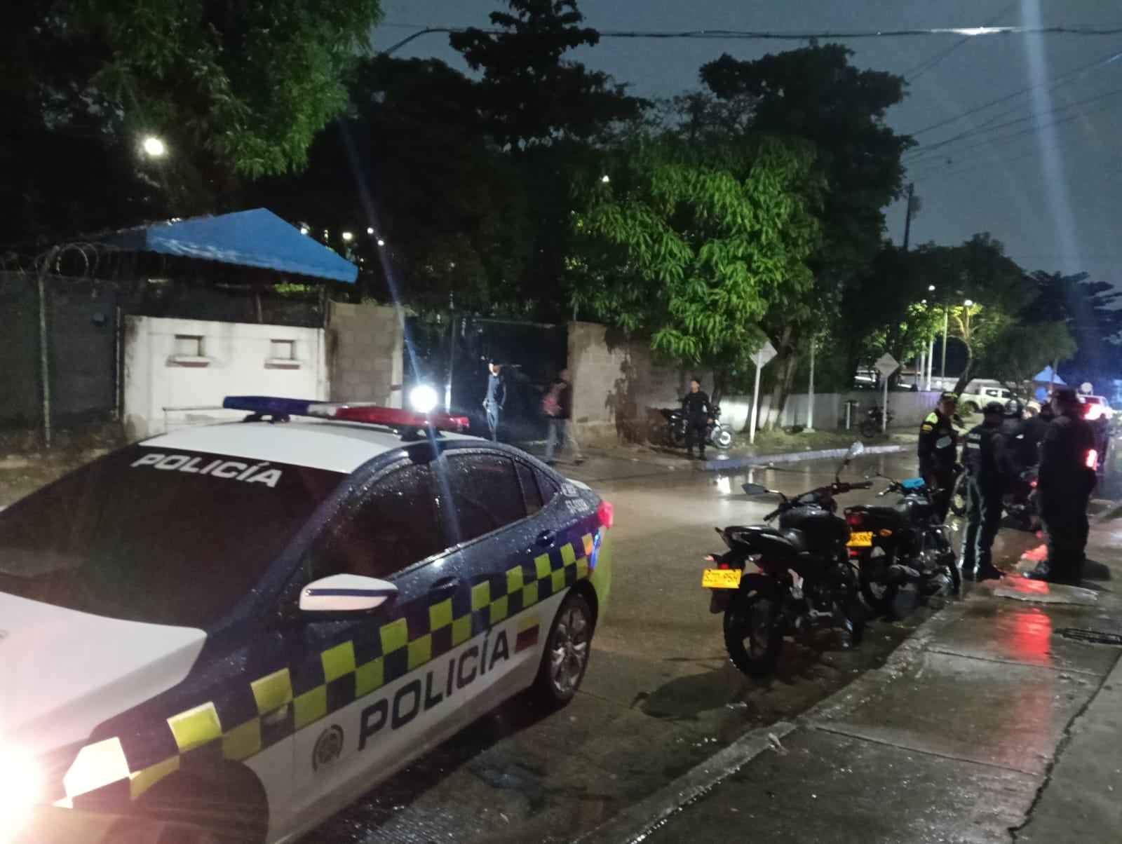 En este sitio se registró el ataque con explosivos.