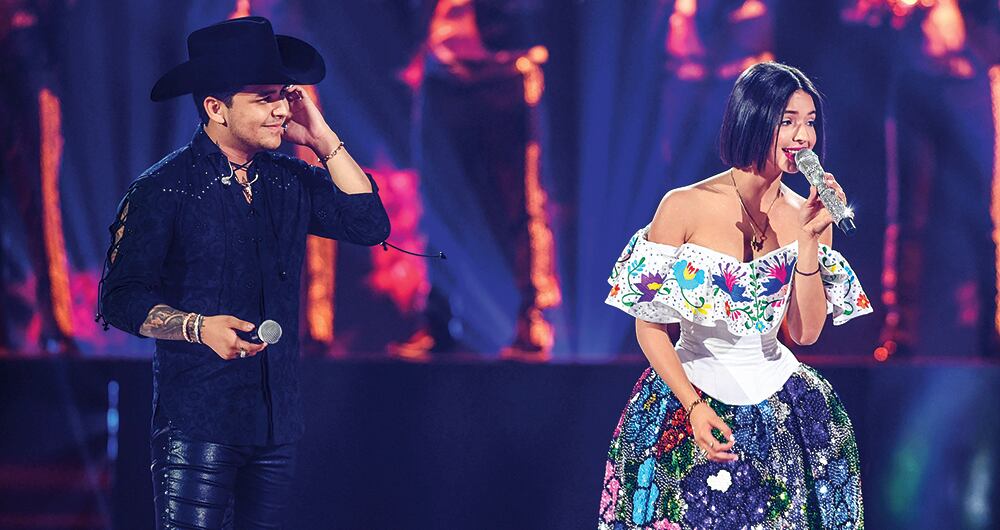 Ángela Aguilar y Christian Nodal.