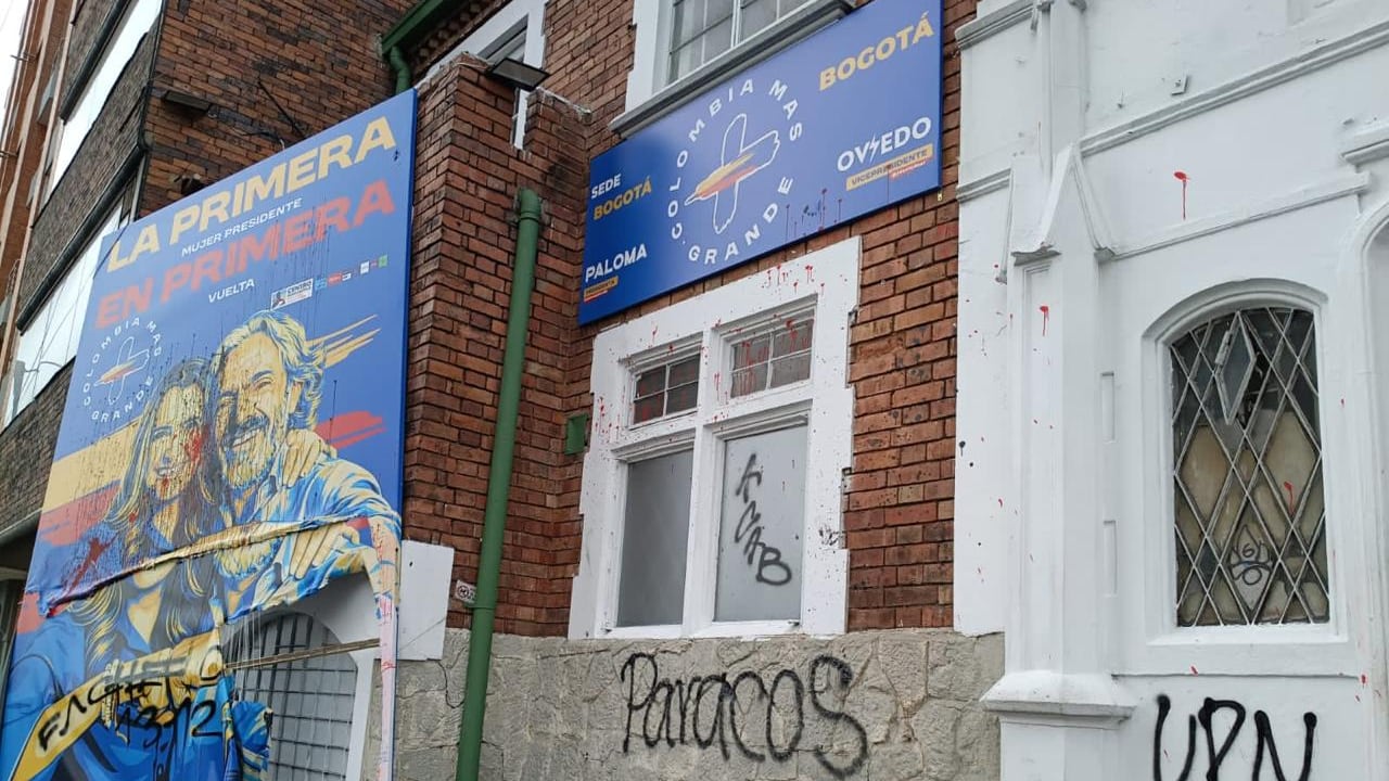 Vandalizan sede de campaña de Paloma Valencia.