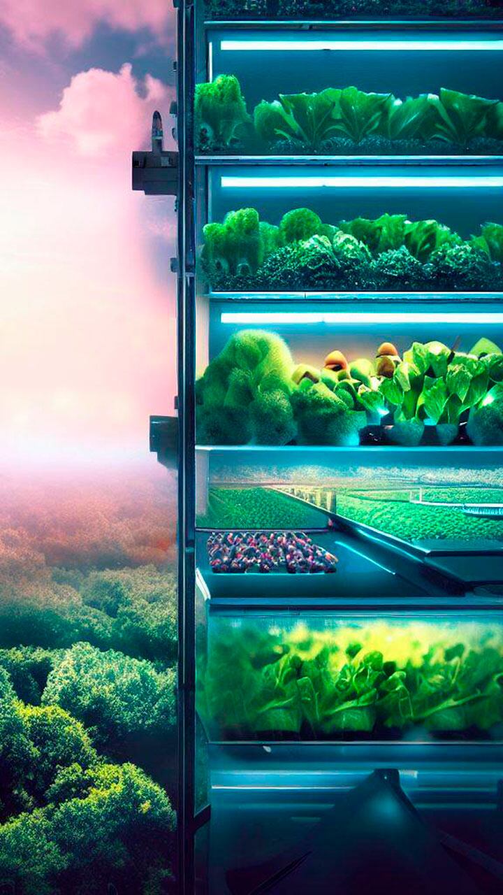 En el futuro se usarían técnicas de agricultura vertical para producir alimentos en menos espacio, según ChatGPT.