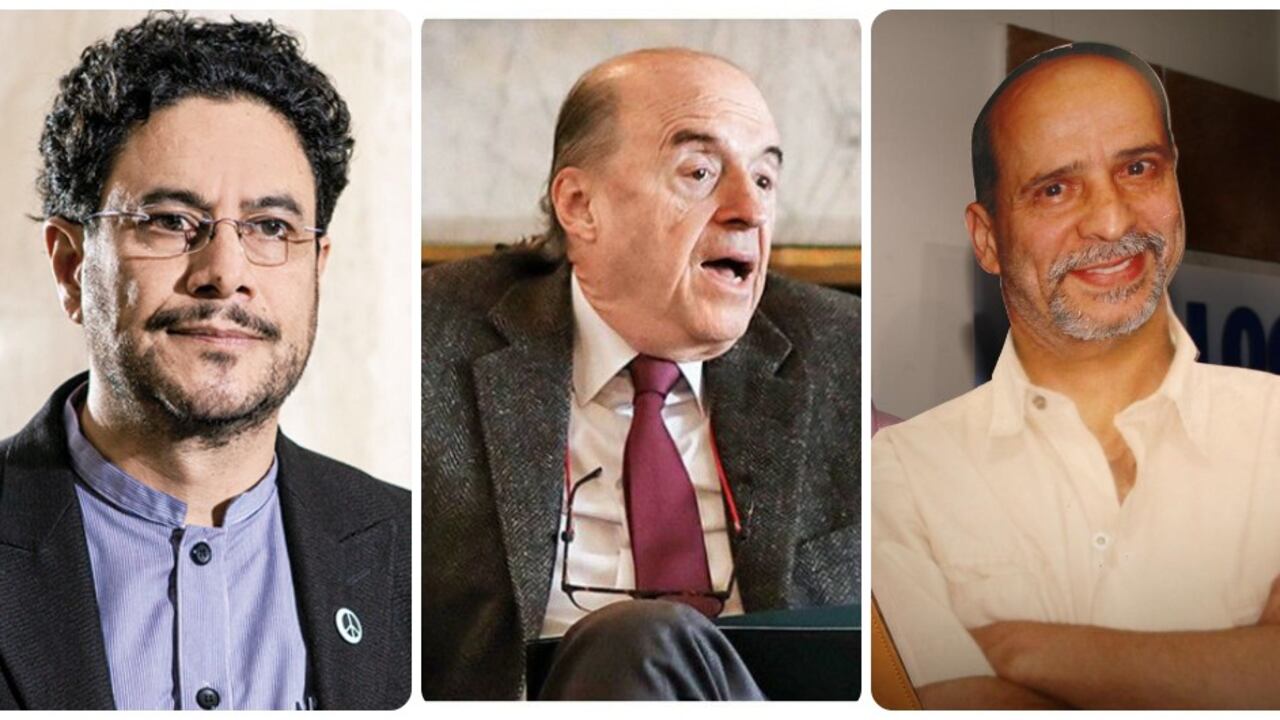 Iván Cepeda, Álvaro Leyva y Simón Trinidad.