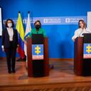 Carolina Salgado, Consejera Presidencial para la Niñez, Nancy Patricia Gutiérrez, Consejera para los DDHH y Lina María Arbeláez, directora del ICBF.