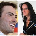 Esteban Santos, María Fernanda Cabal y Gustavo Petro.