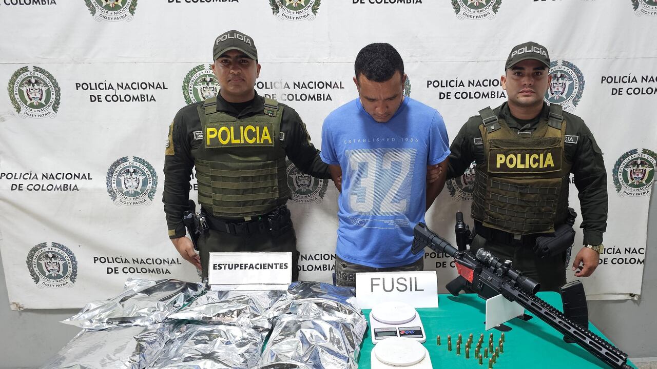 Sujeto capturado en operativo de la Policía Metropolitana de Barranquilla.