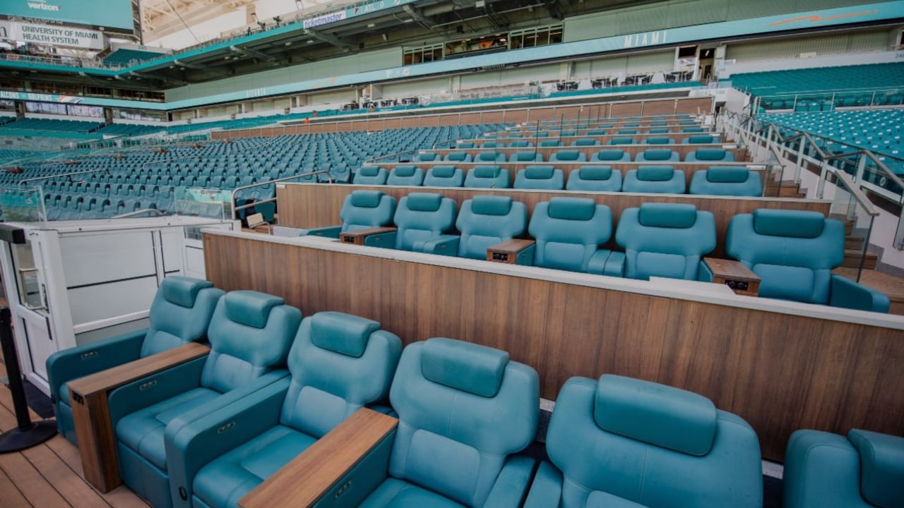 Sillas exclusivas en el Hard Rock Stadium, en Miami
