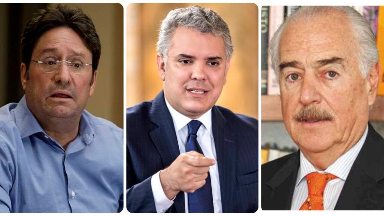 Francisco Santos, el presidente Iván Duque y el expresidente Andrés Pastrana