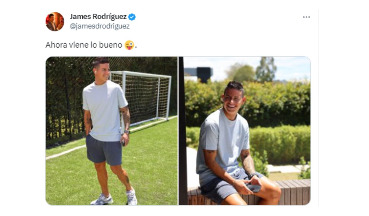 James Rodríguez anticipa como "bueno" su arribo a Sao Paulo.