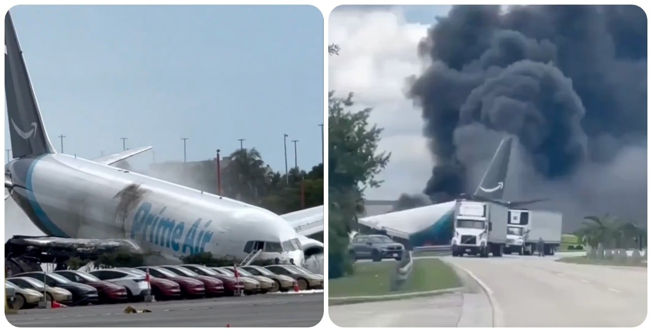 El avión se salió de la pista de aterrizaje