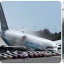 El avión se salió de la pista de aterrizaje