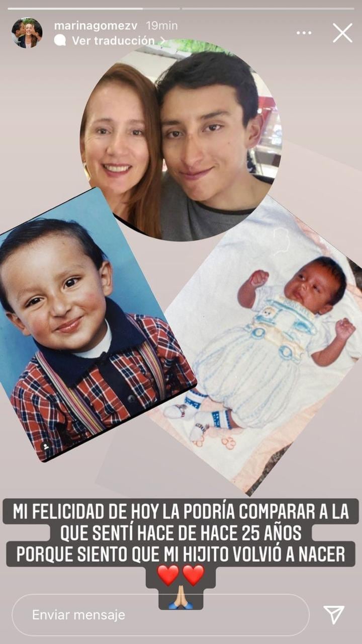 Publicación de la mamá de Egan Bernal. Flor Marina Gómez en su instagram dio a conocer unas imágenes de su pequeño hijo acompañada de un emotivo mensaje.