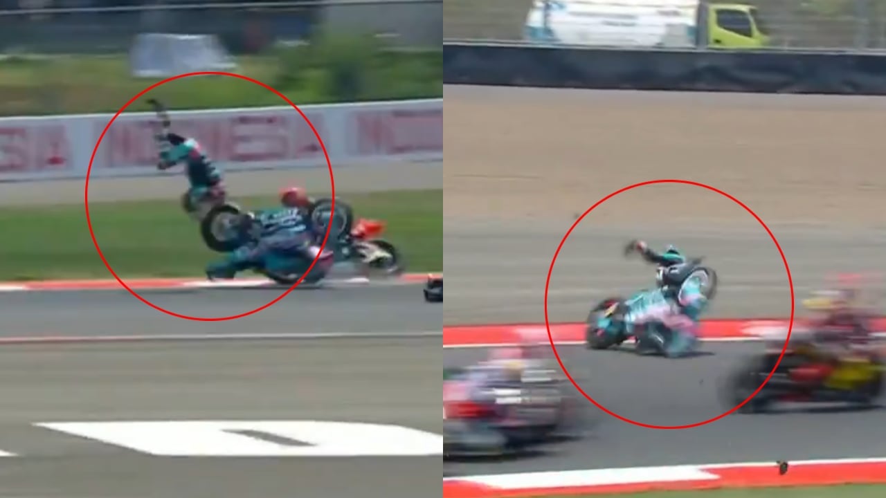 Este es el momento de la colisión del piloto.