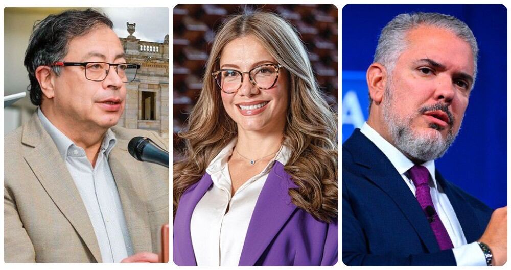 Gustavo Petro, Catherine Juvinao e Iván Duque.