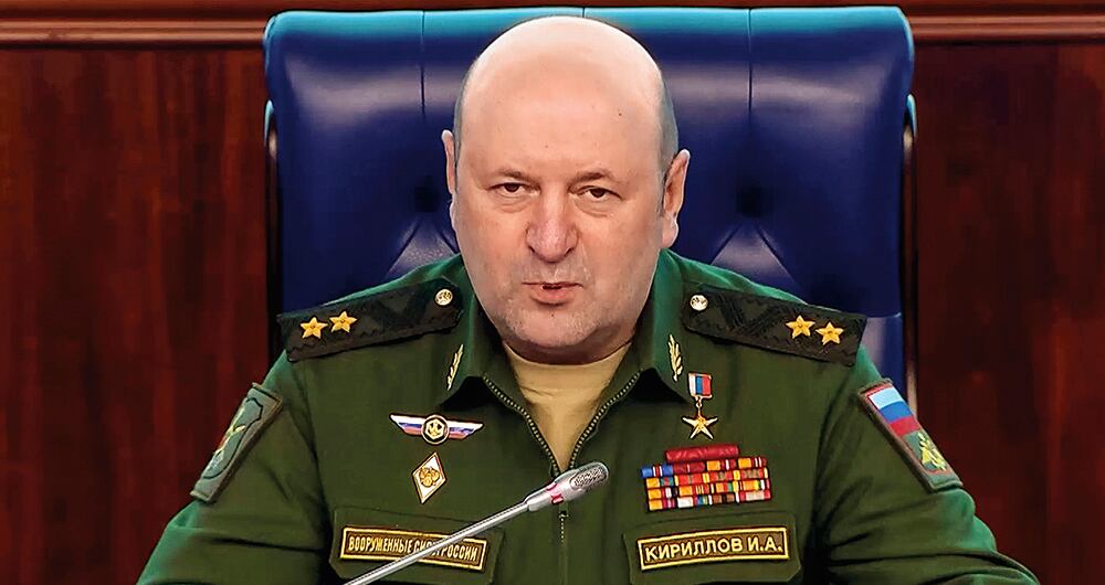 Igor Kirillov, general a cargo de las armas nucleares y químicas de Rusia.