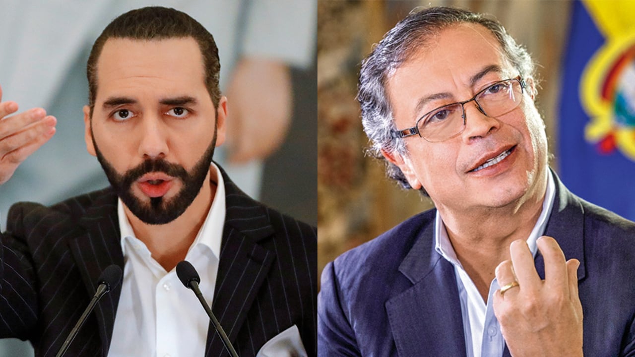 Nayib Bukele responde las críticas de Gustavo Petro.