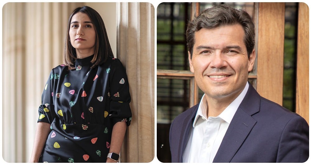 Laura Sarabia (Directora del Dapre) y el abogado Mauricio Pava.