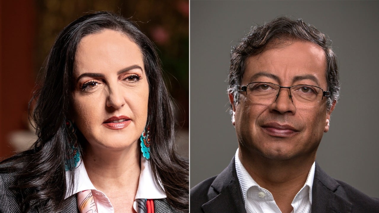 Gustavo Petro y María Fernanda Cabal