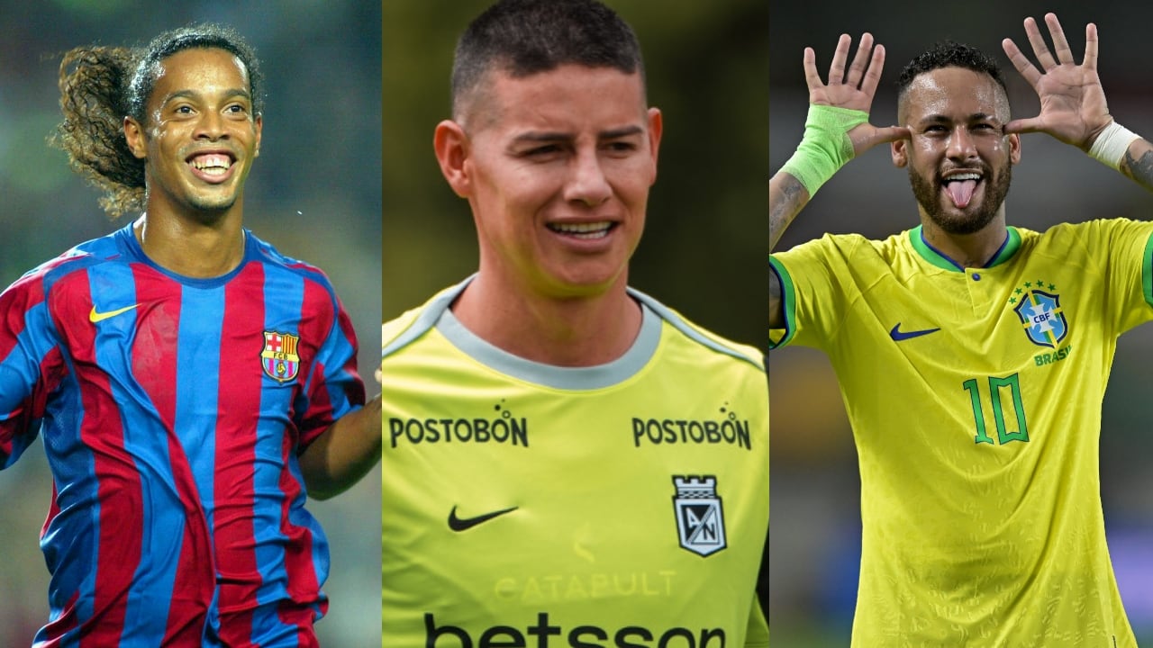 Ronaldinho, James Rodríguez y Neymar