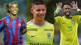Ronaldinho, James Rodríguez y Neymar