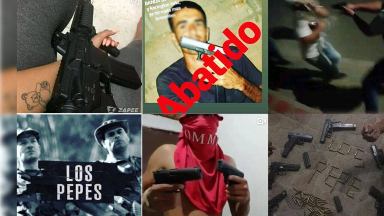 Estas son algunas de las fotos que aparecen publicadas junto a amenazas, en dos perfiles de Instagram.
