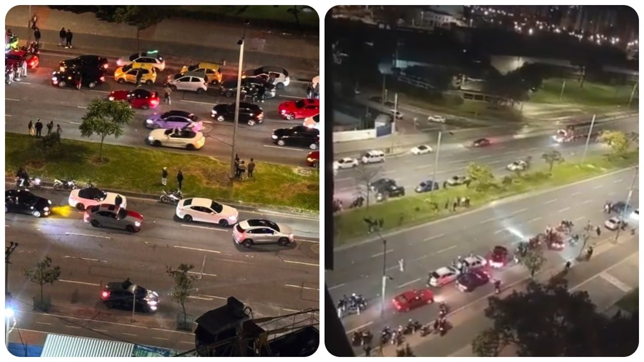 Videos difundidos en redes sociales evidenciaron la presencia de cientos de conductores participando en piques ilegales en Bogotá.