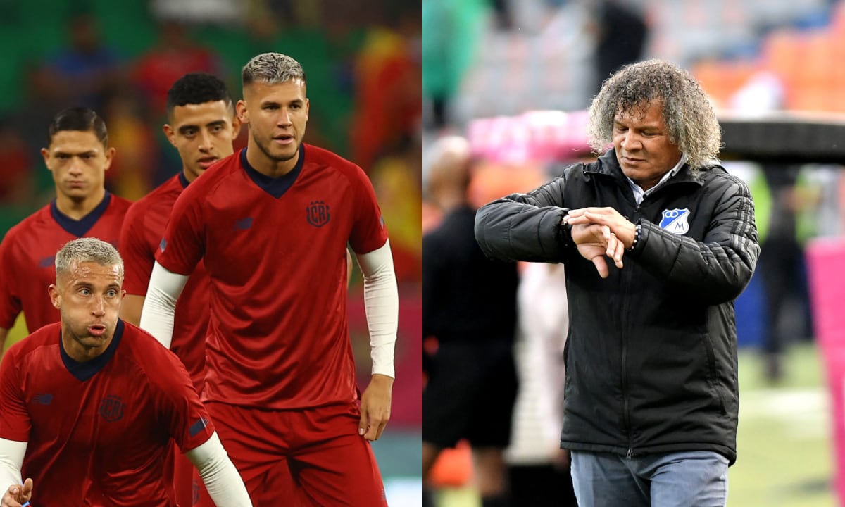 Juan Pablo Vargas y Alberto Gamero.  Foto: REUTERS/Hannah Mckay//Dimayor/VizzorImage/Luis Benavides