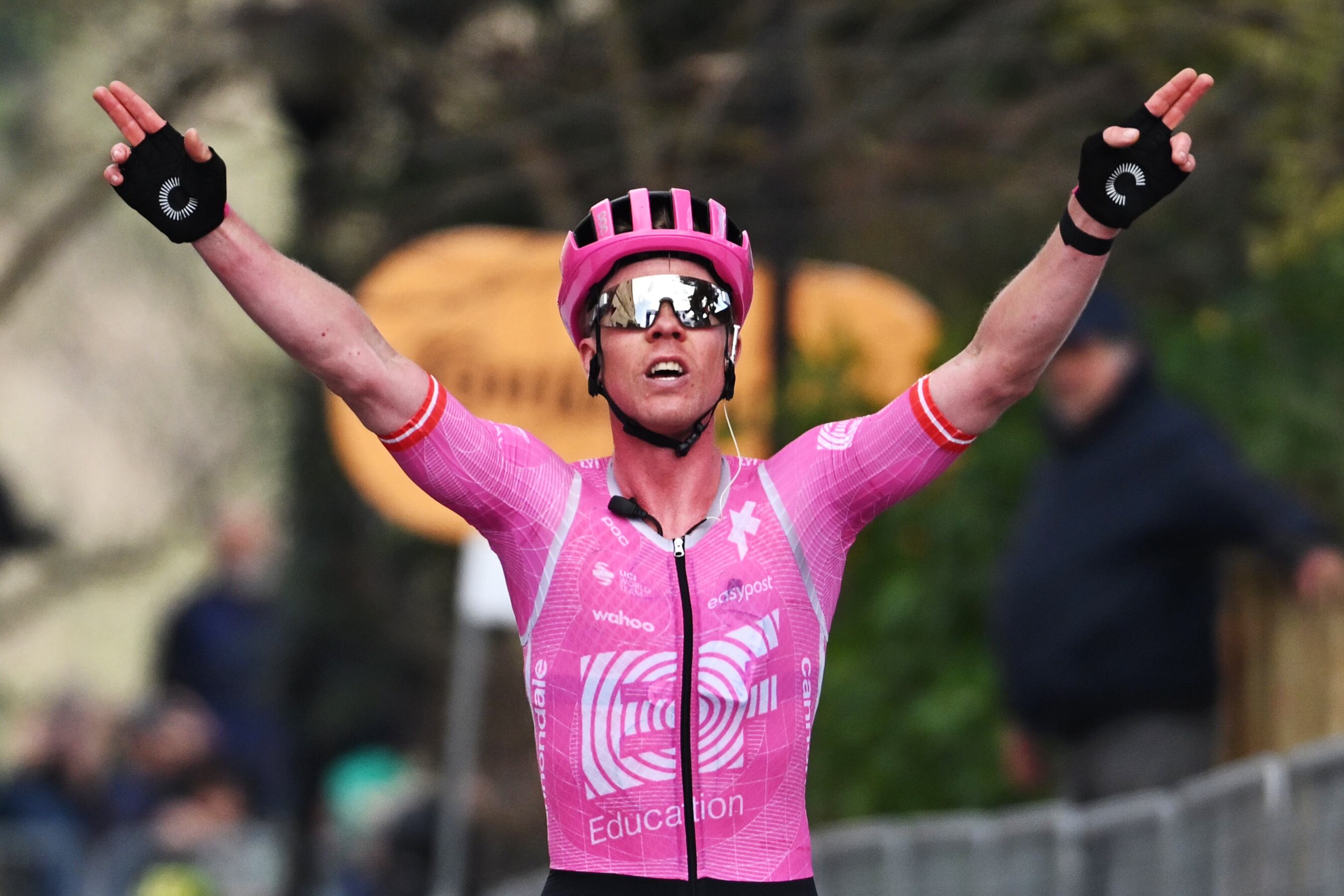 Michael Valgren, danés del Team EF Education - EasyPost ganó la etapa 5 de la Tirreno Adriático. (Photo by Tim de Waele/Getty Images)