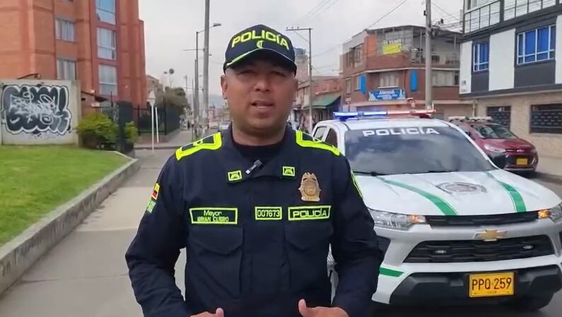 El mayor Ibrian Cuero, comandante de la estación de la Policía de Tunjuelito.