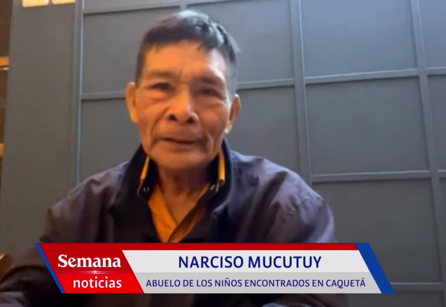Narciso Mucutuy, abuelo de los cuatro niños indígenas rescatados en la selva.