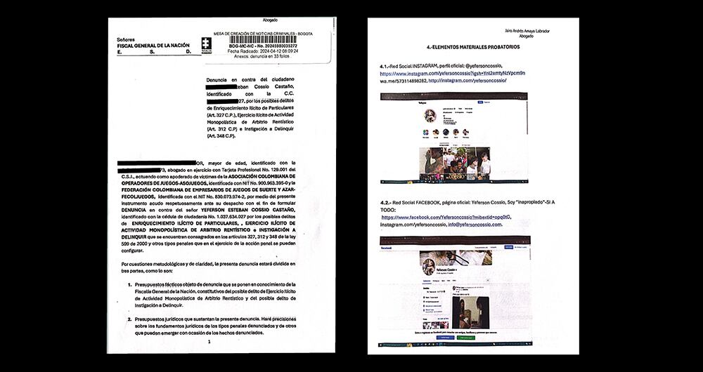 “En la evidente rifa realizada por Yéferson, este transgrede la ley y genera un riesgo enorme por cuanto no tiene reparo en la participación en estas actividades de menores de edad".